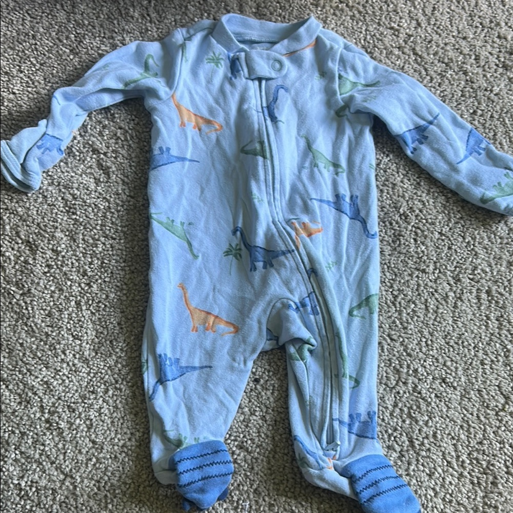 Blue Dinosaur Print Kids One Piece